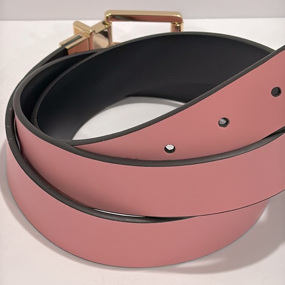 Kate Spade Black Pink Reversible Leather Belt (size XL) - Picture 3 of 7